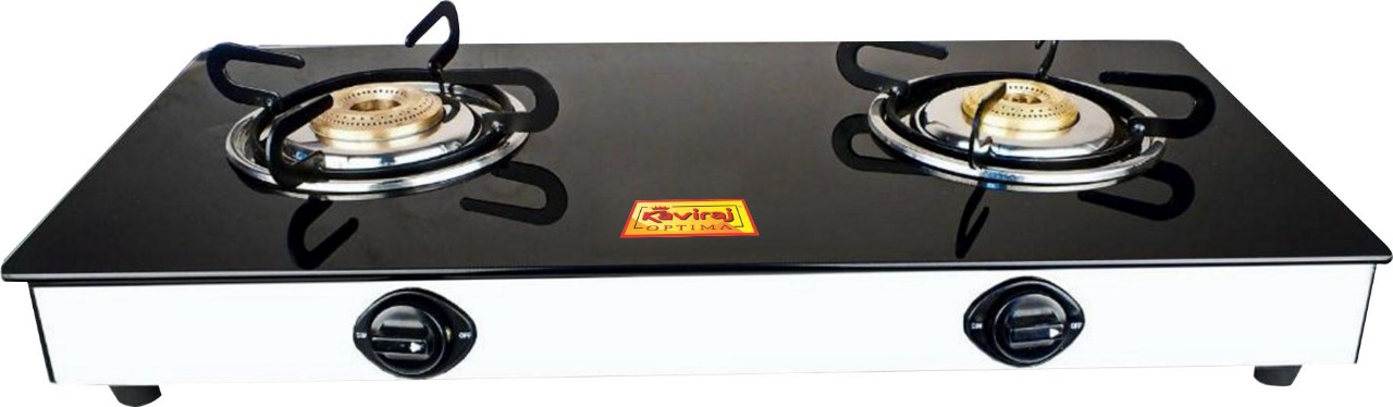 Kaviraj Optima 2 Burner LPG  Glass Top