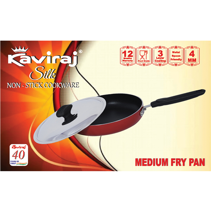 Kaviraj Silk 3 Pcs Set (Tawa + Fry Pan+Kadai) - Medium