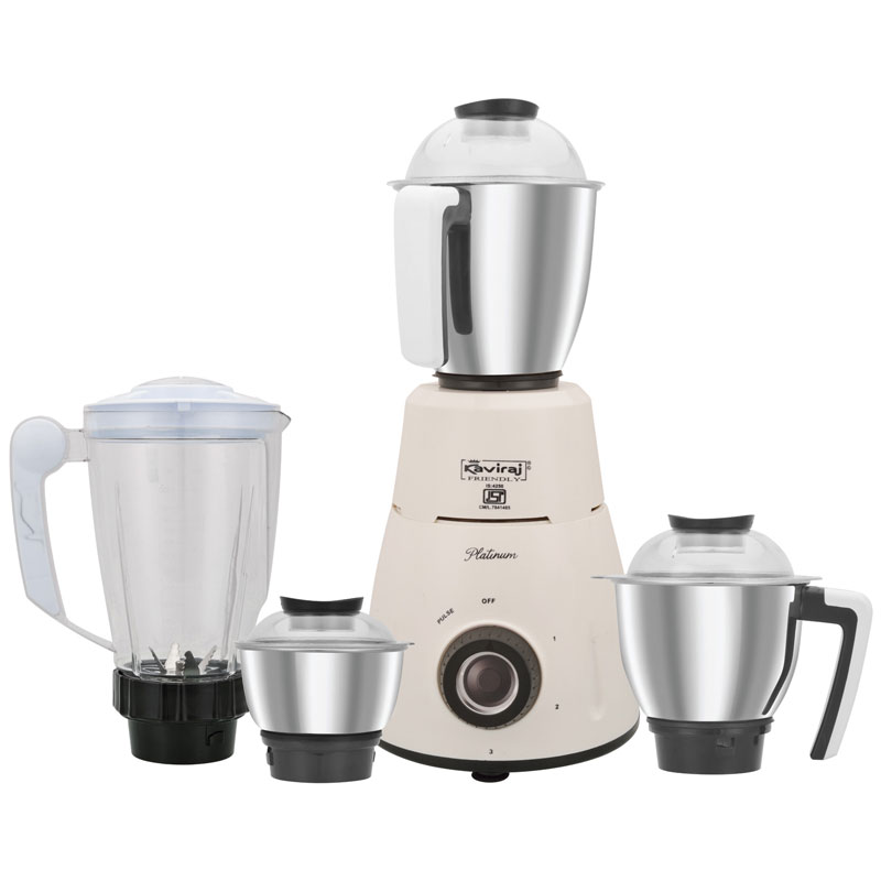Kaviraj 4 Jar Mixer Grinder  Platinum  750 Watts
